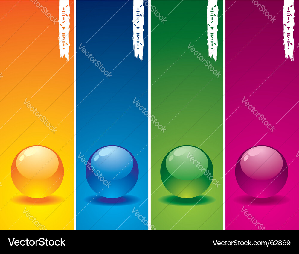 Glossy Buttons Set Vector Image