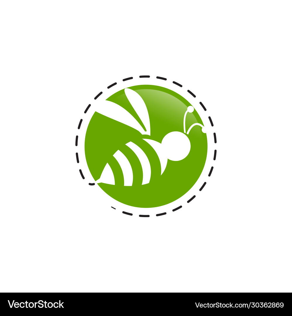 Kreativer Kreis Bienenhorn Logo Design Silhouette Kreativer Kreis Bienenhorn Logo Design Silhouette vektorbild