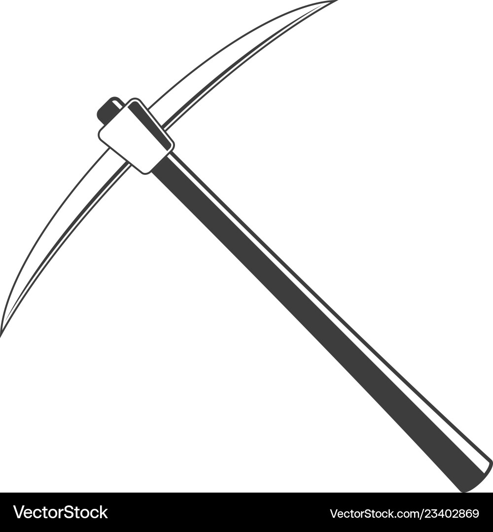 Pickaxe mining tool icon Pickaxe mining tool icon vector image