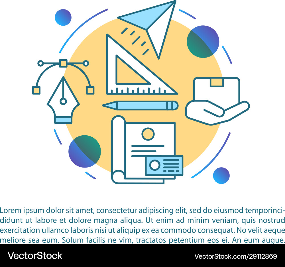 Prototype creation article page template Prototype creation article page template vector image