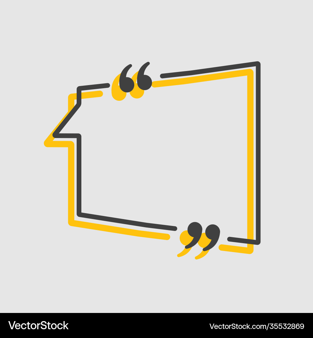 Quote rectangle text with bracket banner Quote rectangle text with bracket banner vector image