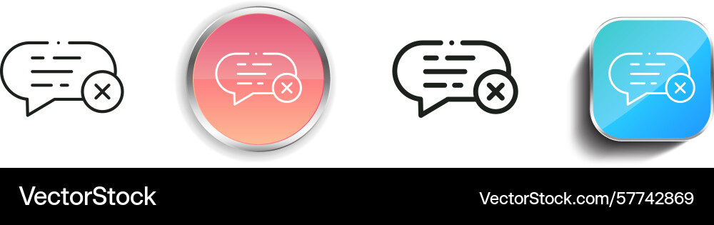 Remove icon thin linear regular and button style Remove icon thin linear regular and button style vector image