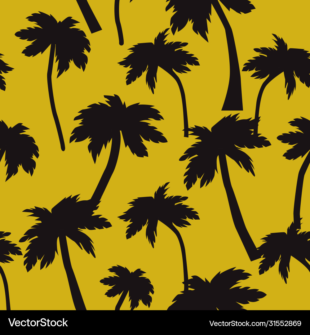 Seamless pattern with palm trees can be used Vector Image