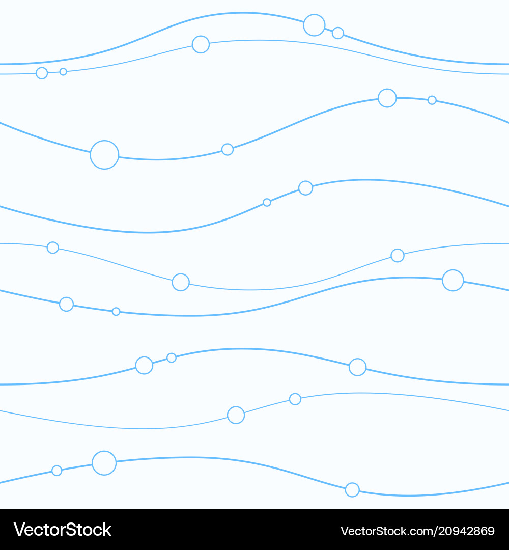 Smooth Line Pattern with Circles vector image