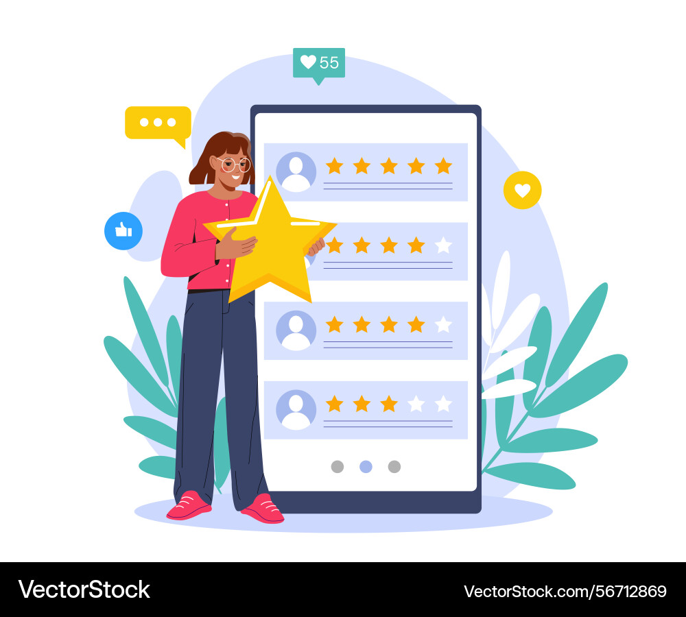 User feedback and rating system concept User feedback and rating system concept vector image