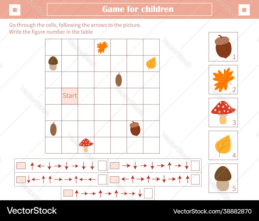 A game for children development spatial think A game for children development spatial think vector image