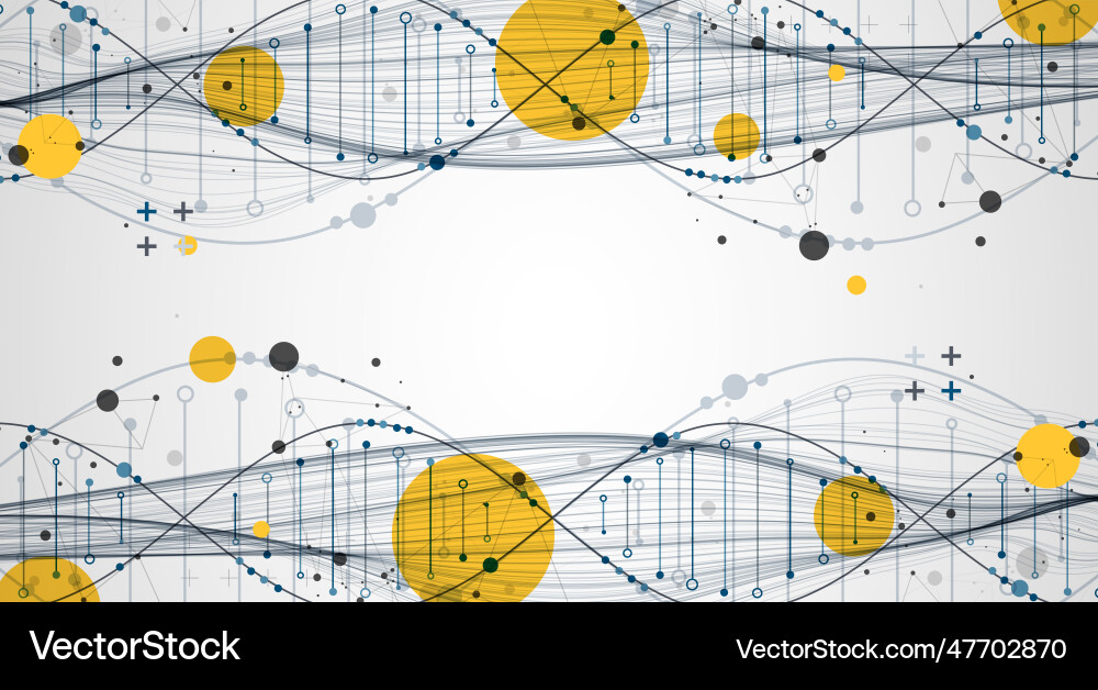 Abstract dna background with plexus effect Vector Image