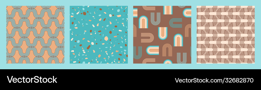 Abstract geometric collection seamless patterns Abstract geometric collection seamless patterns vector image