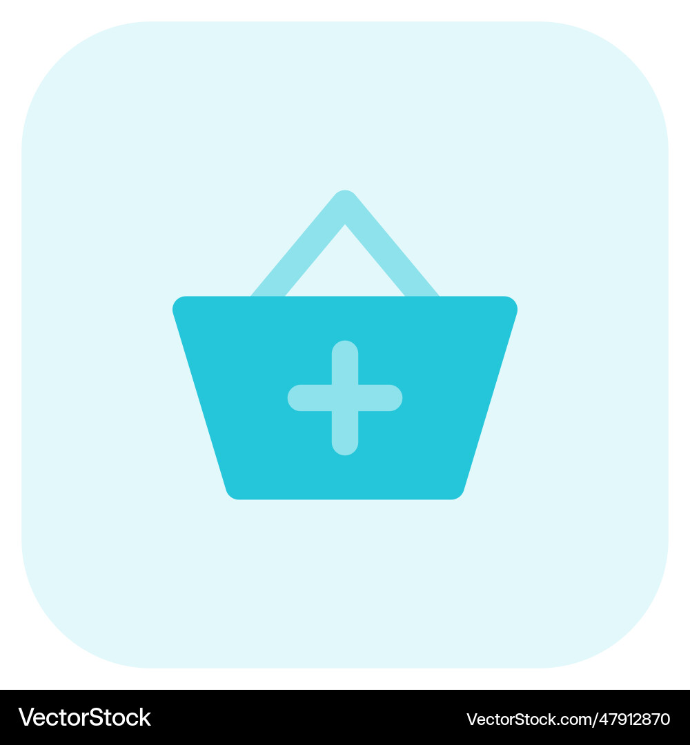 Add to bag the idea of online buying Vector Image
