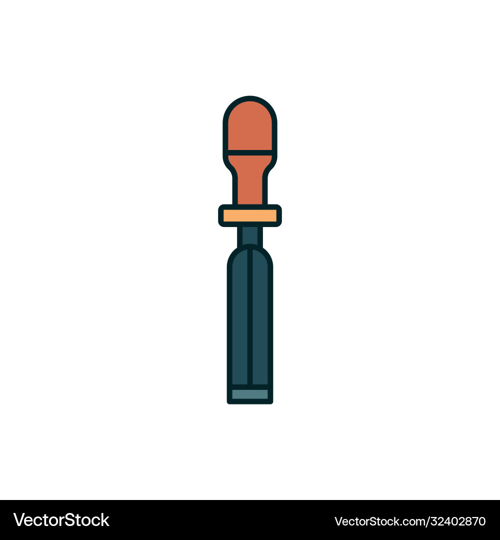 Carpenter chisel icon symbol isolated on white vector image