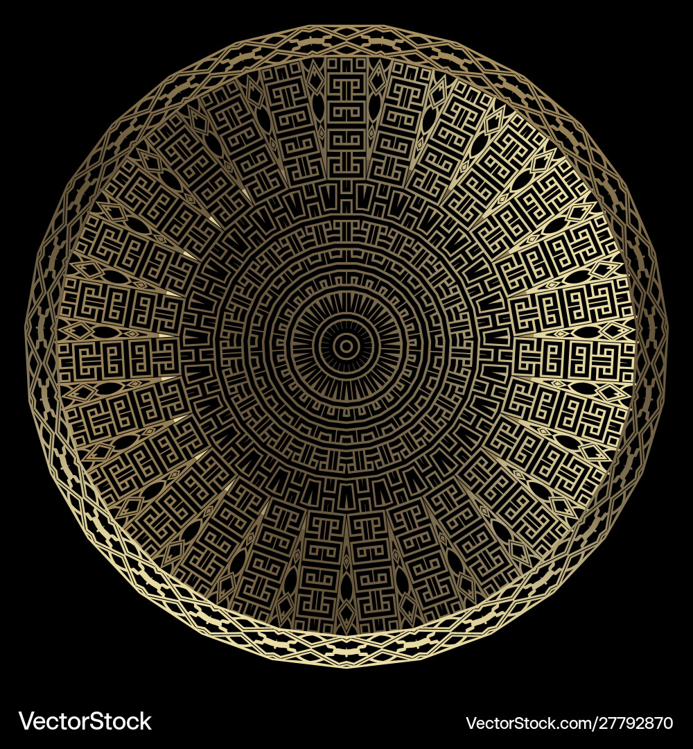 Celtic style ornamental gold 3d mandala Celtic style ornamental gold 3d mandala vector image