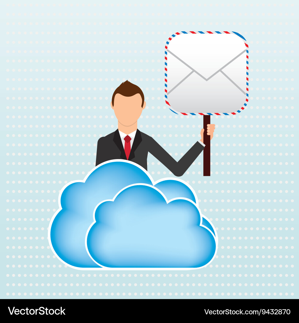 Cloud computing design Vector Image