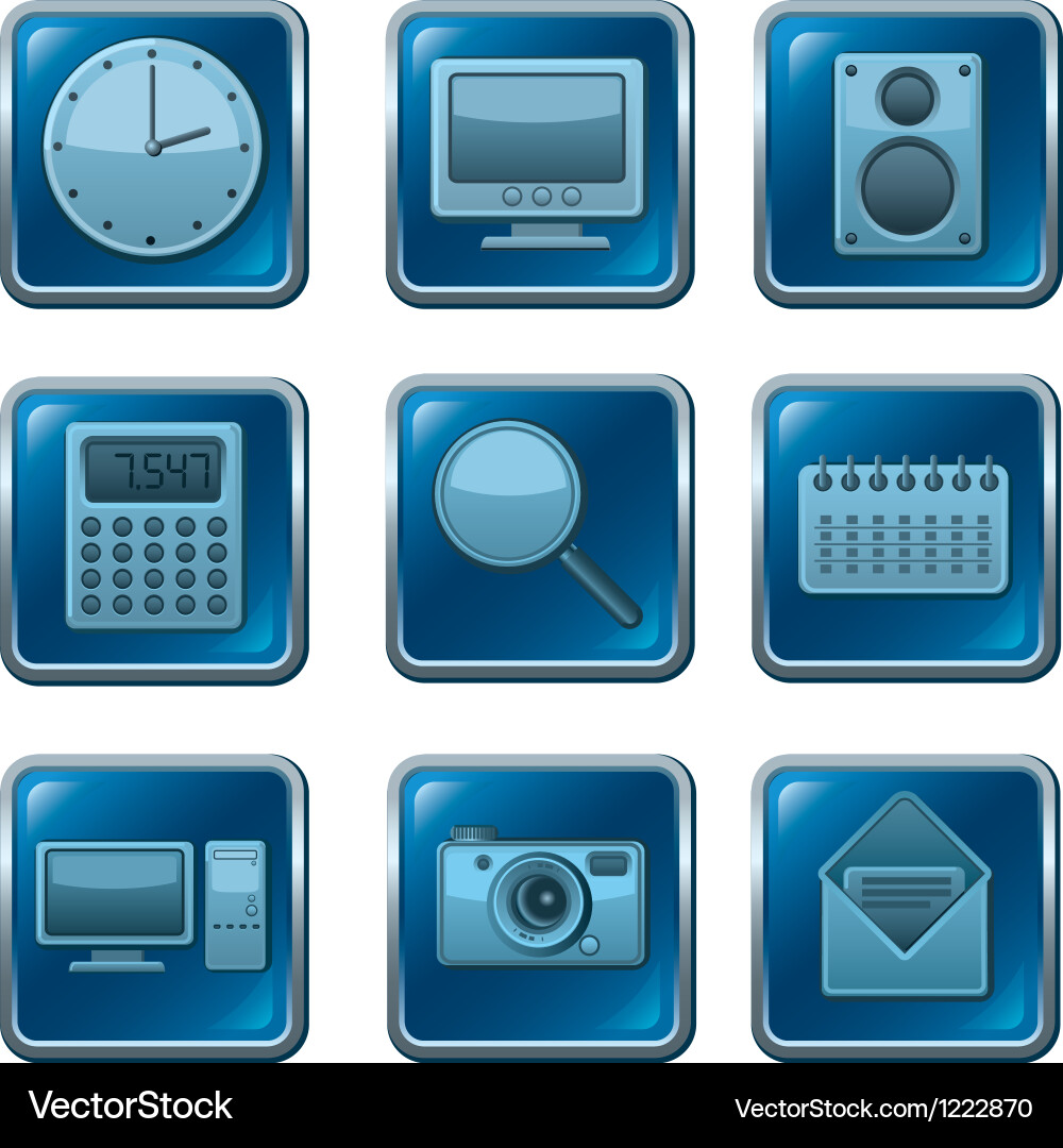 Computer applications buttons vector image