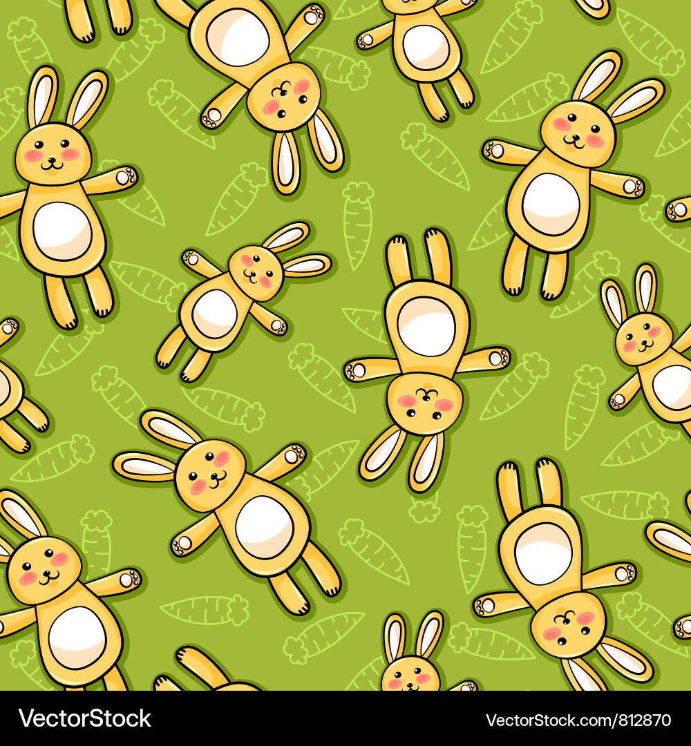 Cute Rabbit Pattern Vector Image