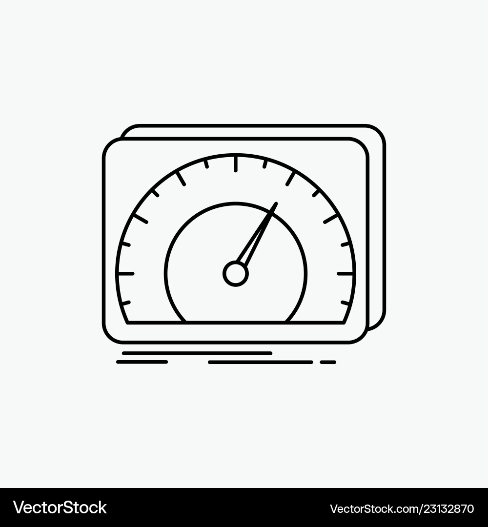 Dashboard device speed test internet line icon Dashboard device speed test internet line icon vector image