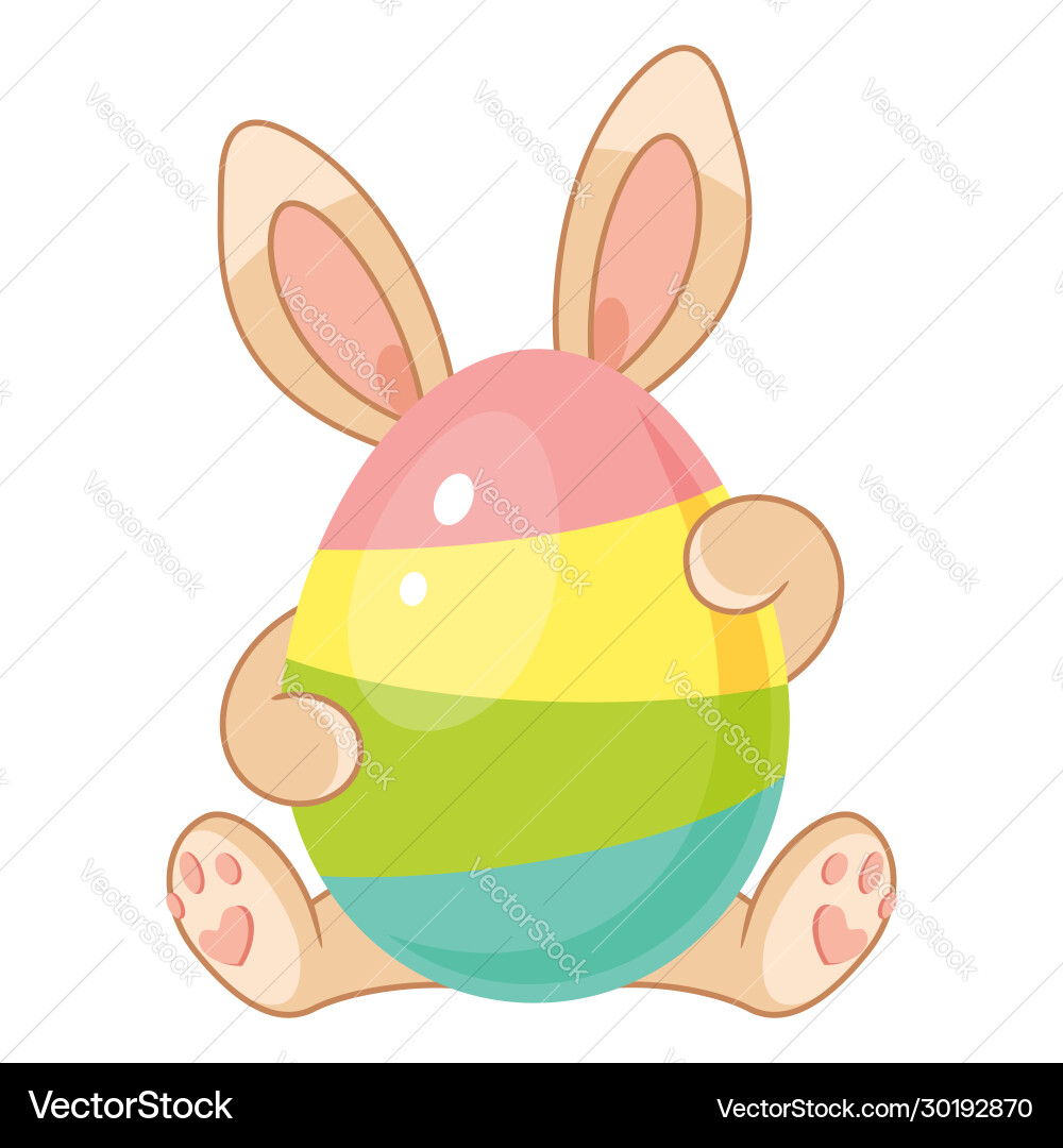Easter bunny egg Royalty Free Vector Image - VectorStock