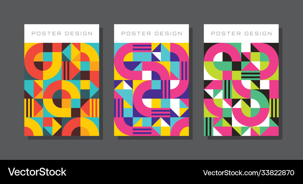 Geometric Color Blocks Pattern vector image