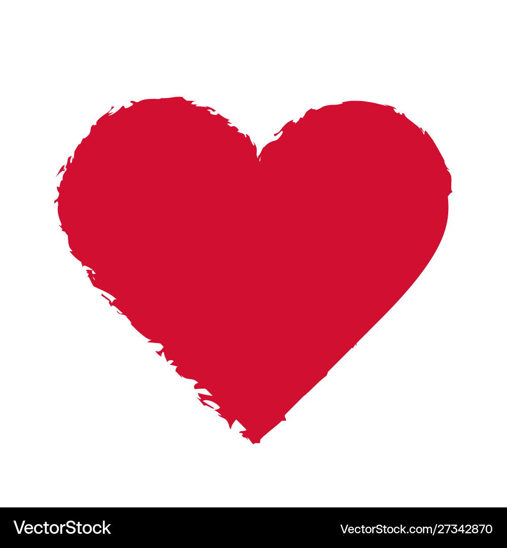 Heart symbol romantic and love vector image