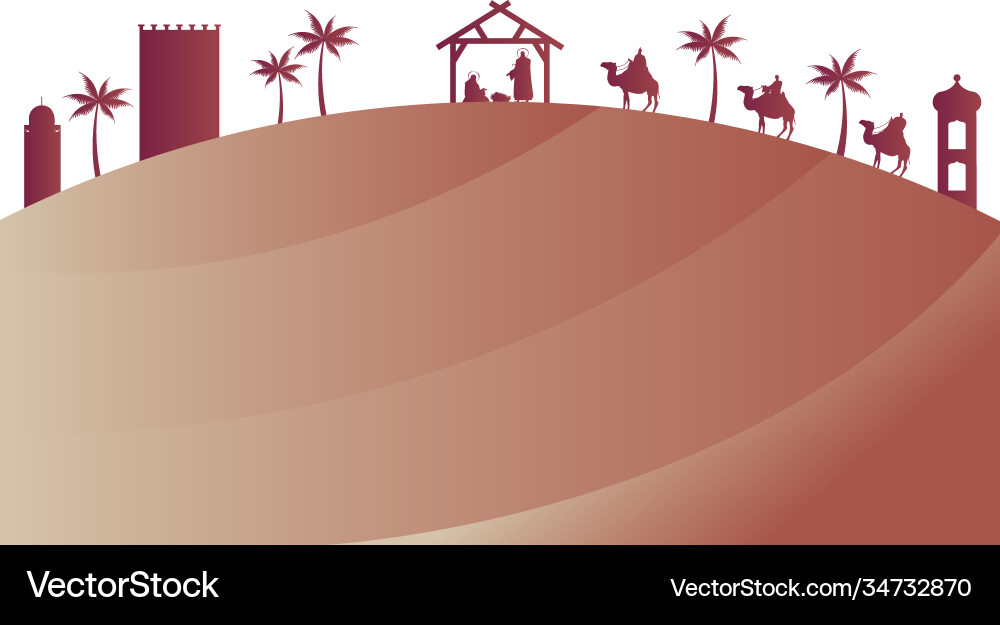 Holy family mangers characters in stable Holy family mangers characters in stable vector image