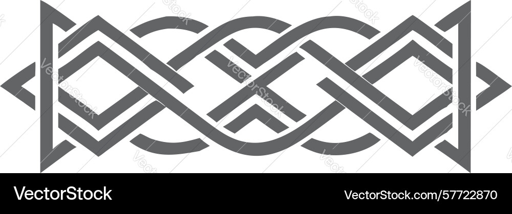 Intricate abstract continuous knot braid pattern vector image