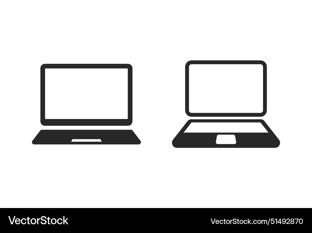 Laptop icons and notebook icon collection Vector Image