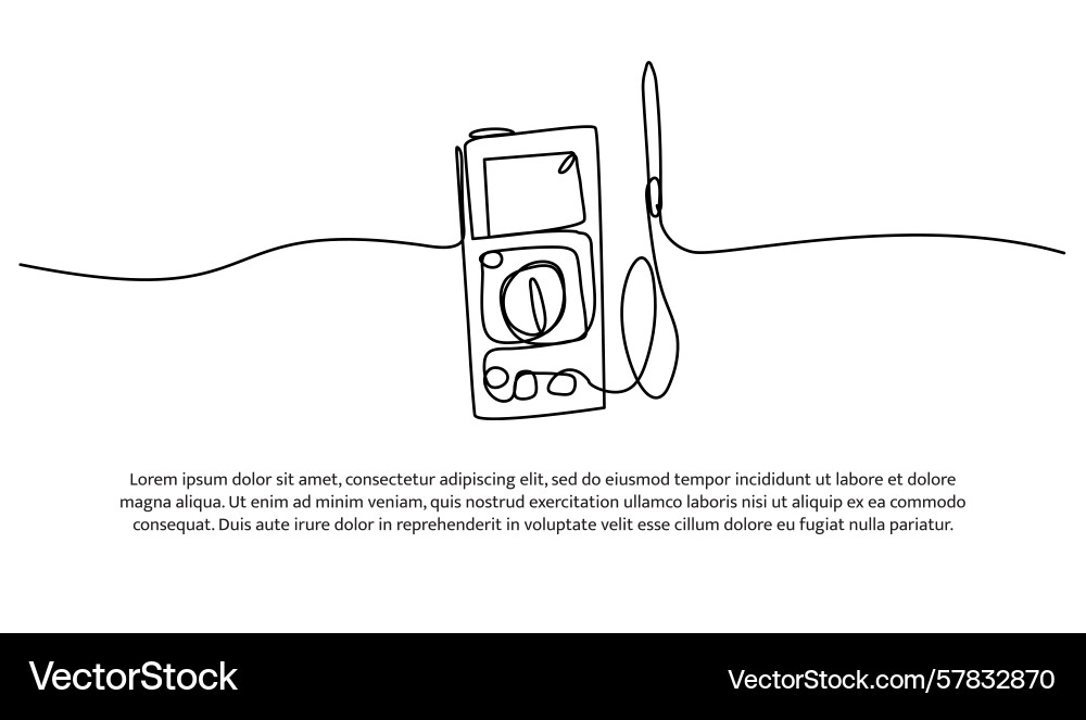 One line of solder abstract minimal continuous Vector Image