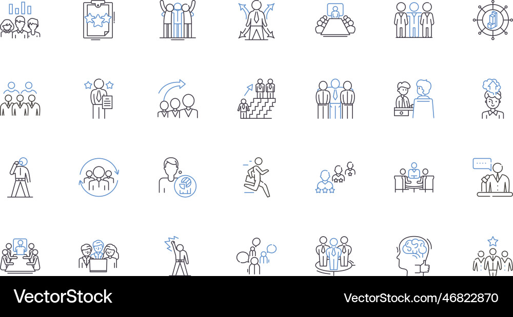Performance evaluation line icons collection Performance evaluation line icons collection Vector Image