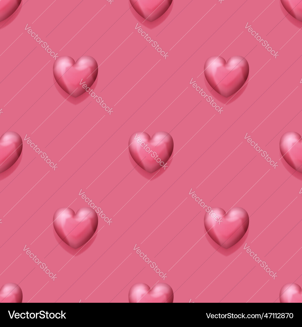 Pink Heart Seamless Pattern – Royalty-Free Vector | VectorStock