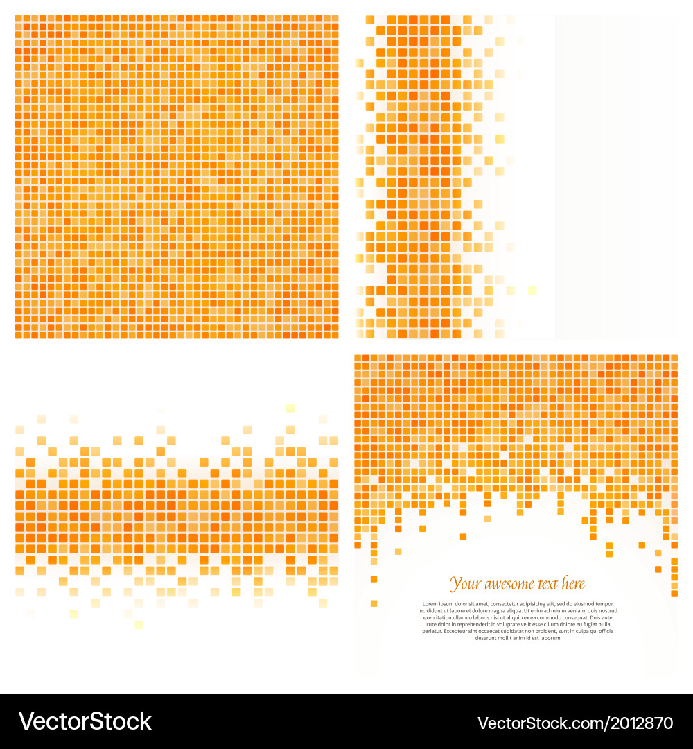 Pixel Art Templates - Square Patterns vector image