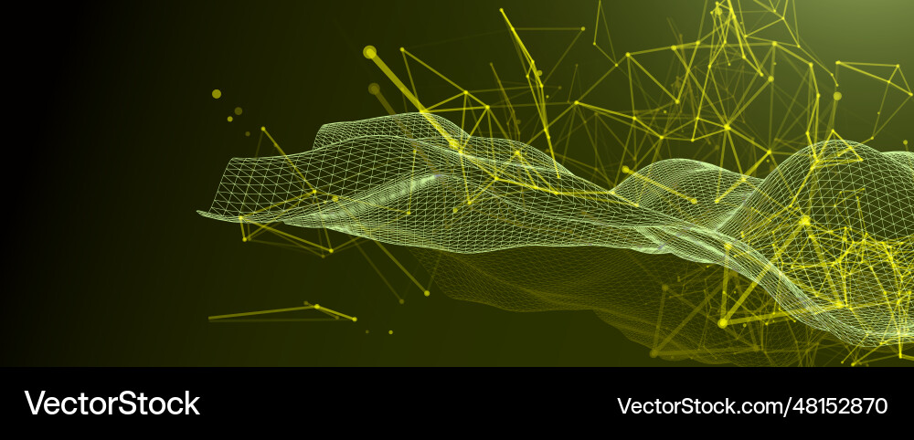 Polygonal science background with connecting dots Polygonal science background with connecting dots vector image