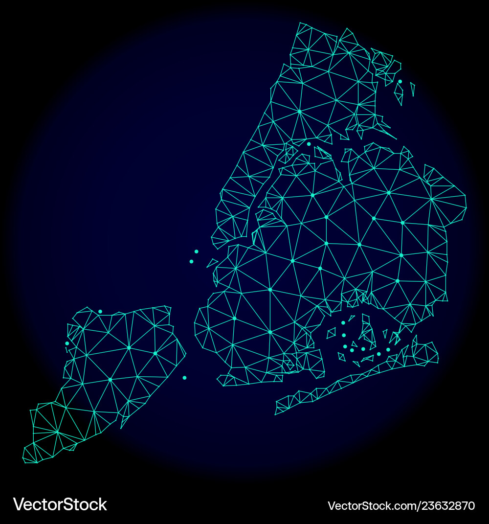 Polygonal wire frame mesh abstract map Polygonal wire frame mesh abstract map vector image