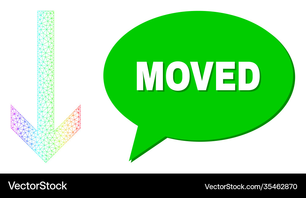 Rainbow network gradient arrow down icon and moved Rainbow network gradient arrow down icon and moved vector image