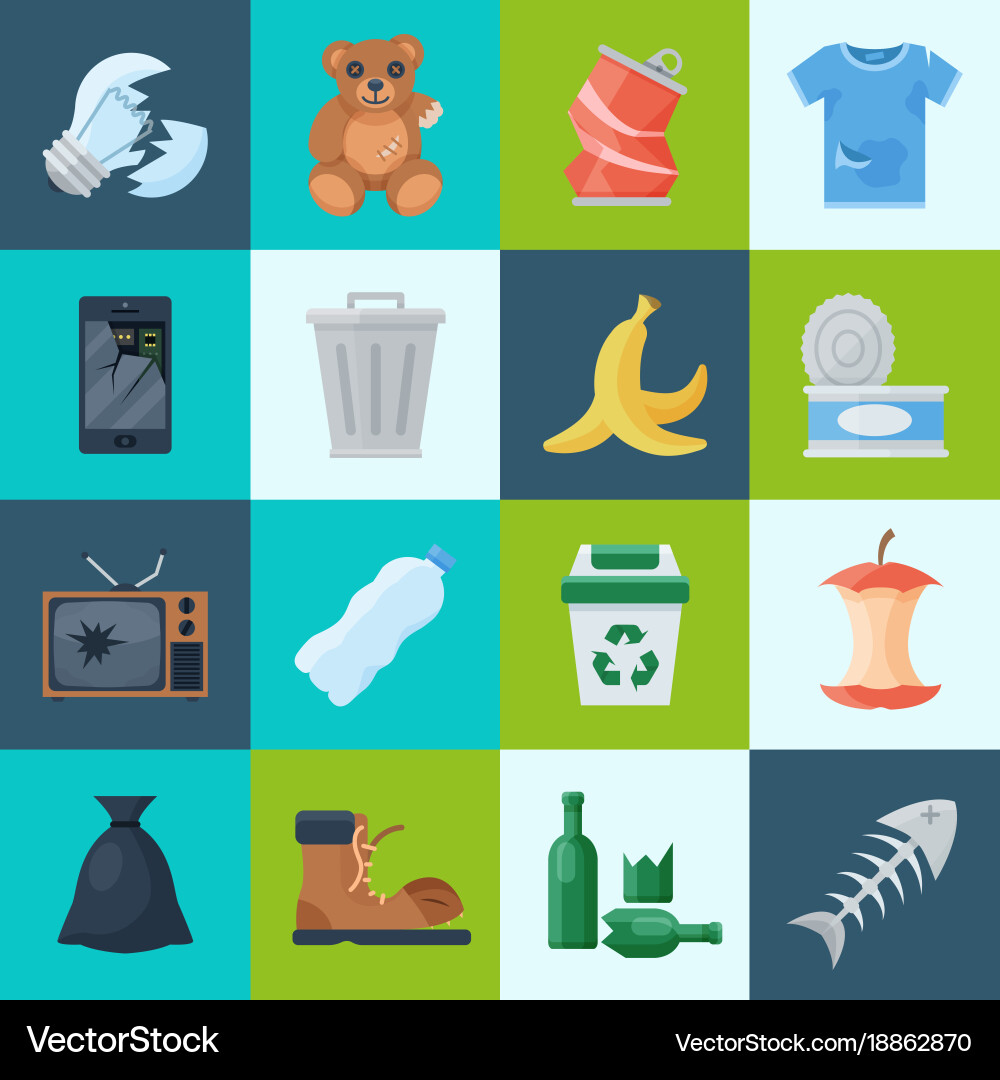 Recycling und Abfallmanagement Vektorbild