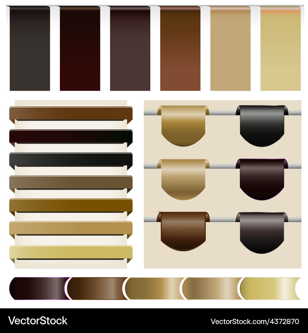 Set website the coffee color Vector Image