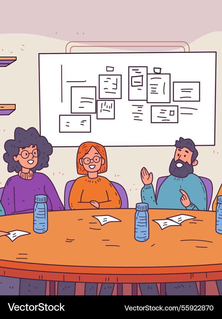 Team meeting discussion concept people Team meeting discussion concept people vector image