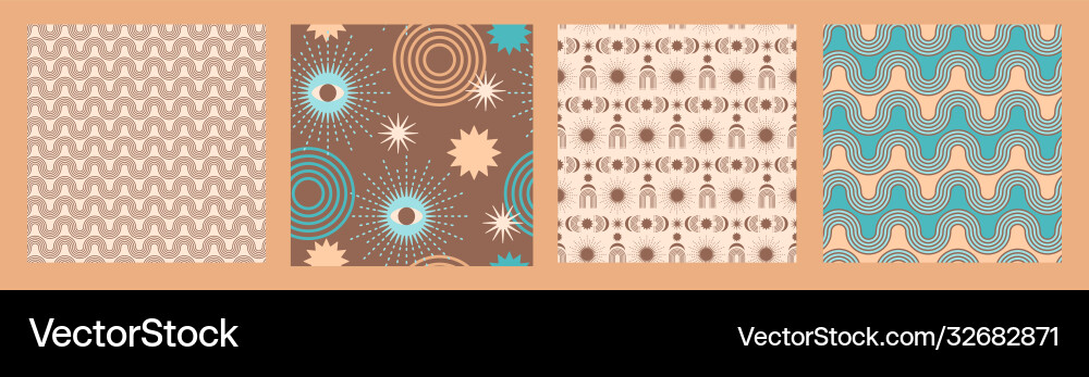 Abstract geometric collection seamless patterns Abstract geometric collection seamless patterns vector image