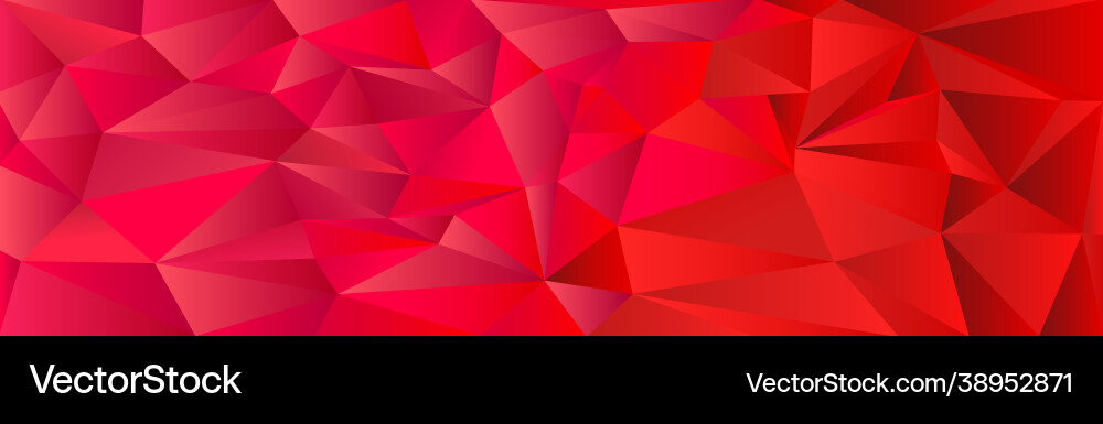 Abstract red gradient triangles different vector image