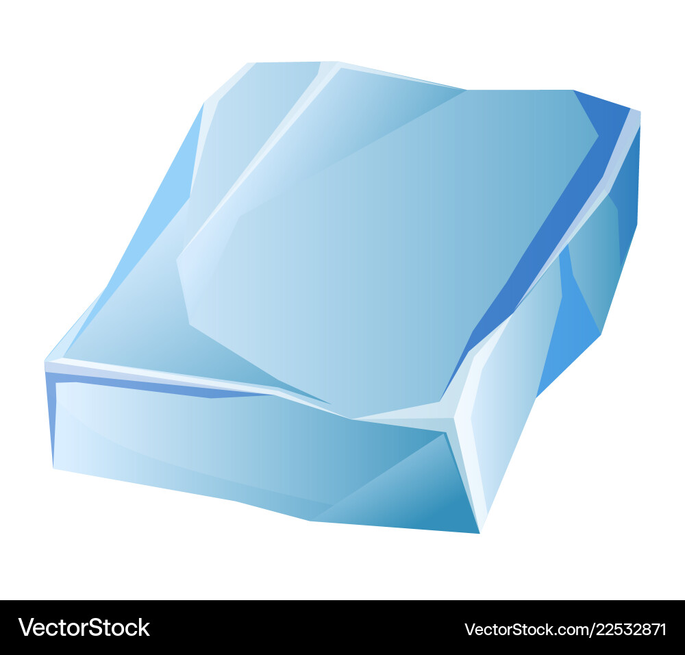 Blau transparente unebene Eis Gletscherstück isoliert Blau transparente unebene Eis Gletscherstück isoliert vektorbild