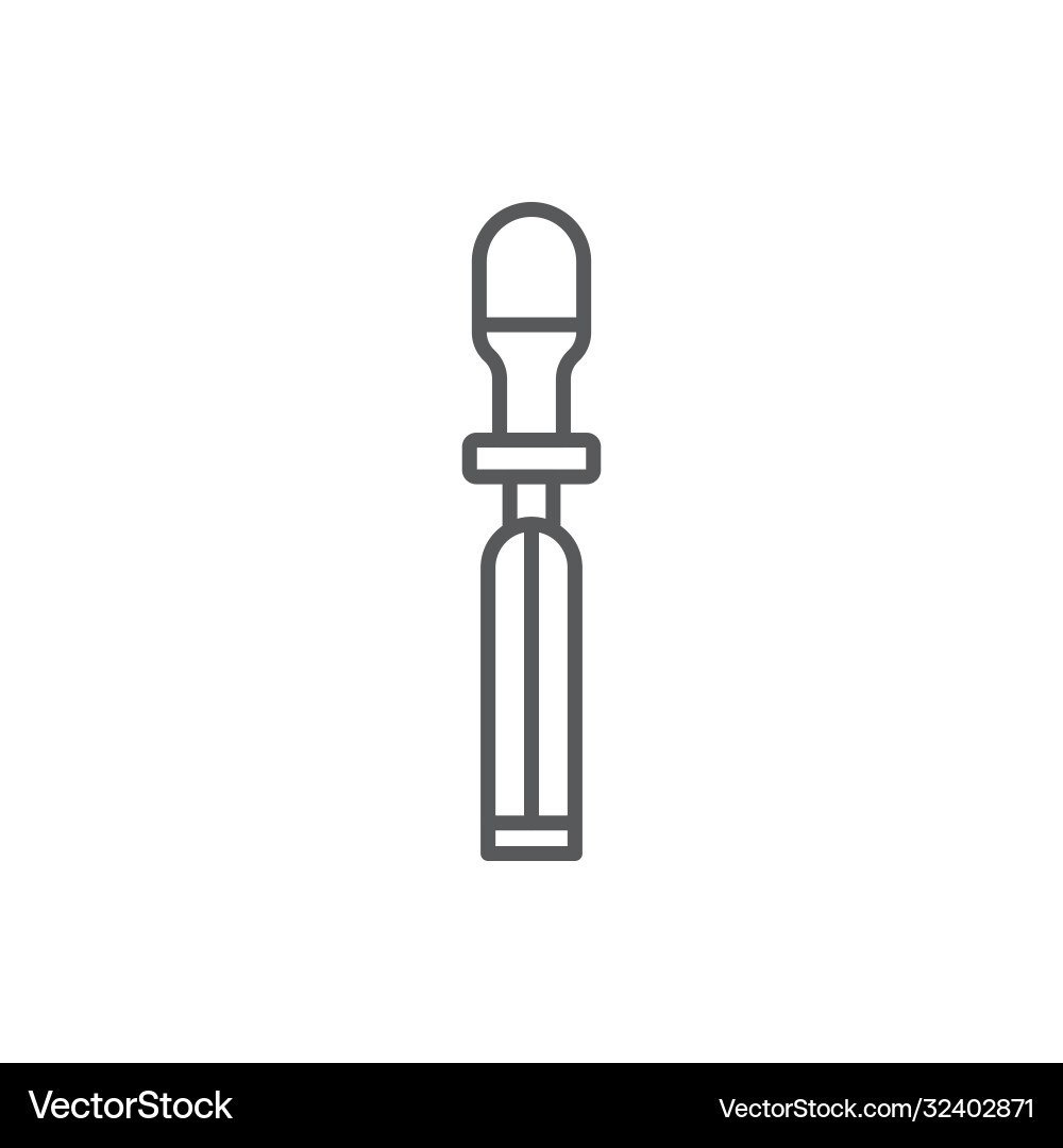 Carpenter chisel icon symbol isolated on white Carpenter chisel icon symbol isolated on white vector image