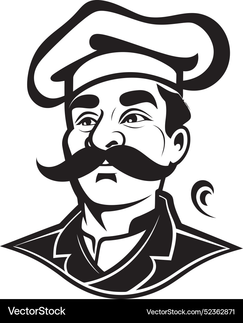 Chef design set character gra Vector Image