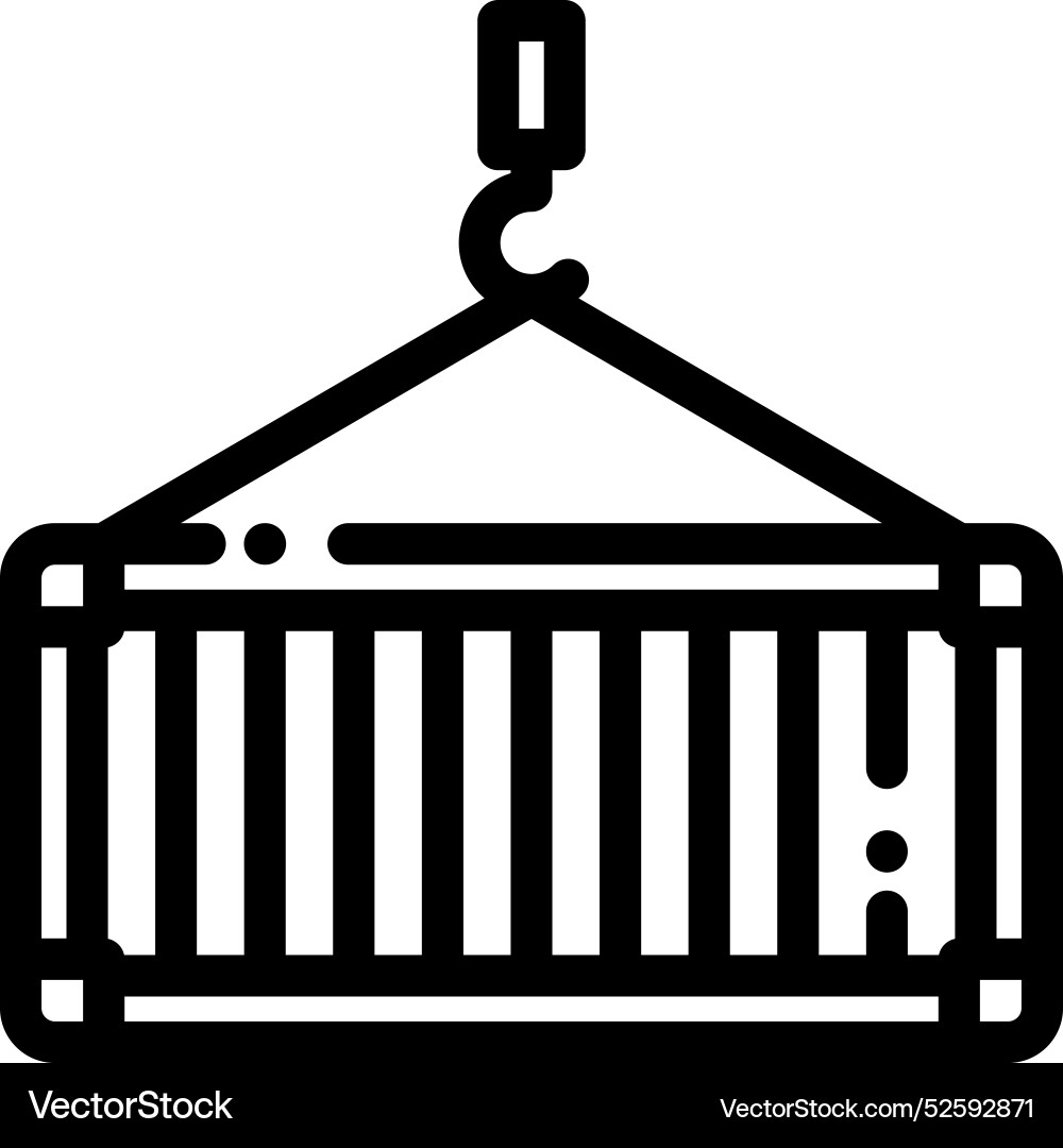 Crane icon thin linear style design isolated Vector Image