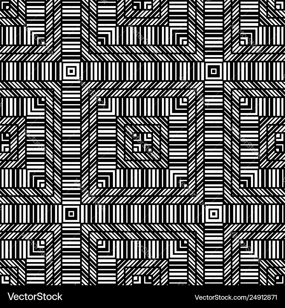 Design seamless monochrome square pattern vector image