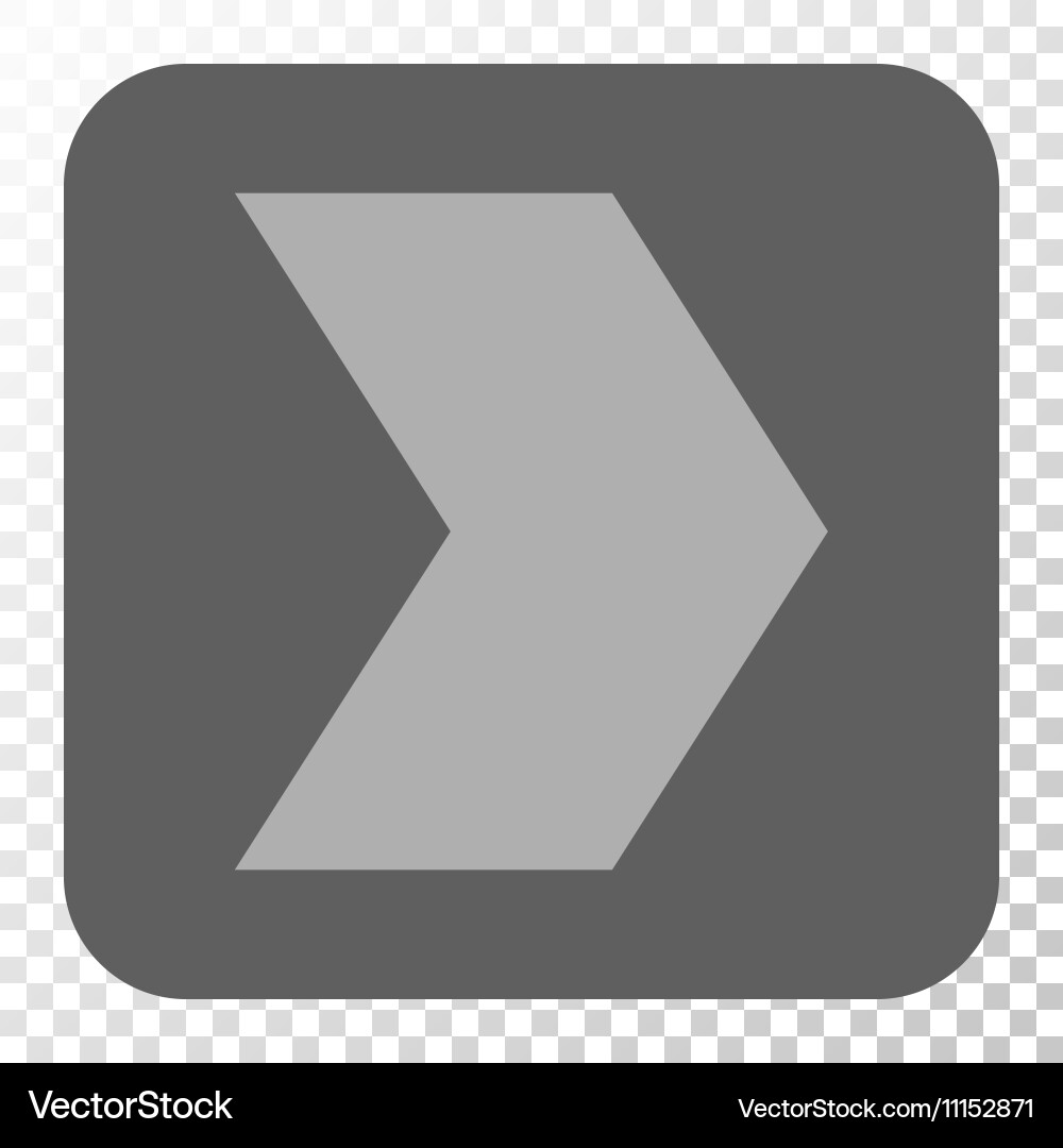Direction right rounded square button vector image