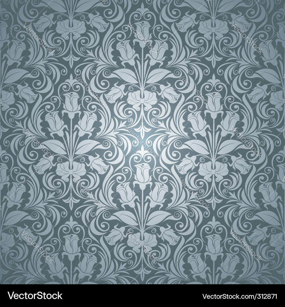 Floral Roses Seamless Pattern vector image