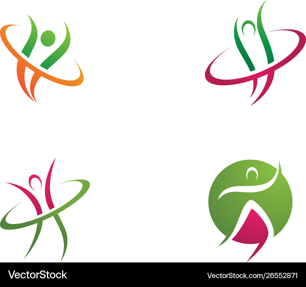 Gesundes Leben Logo Vorlage Symbol Gesundes Leben Logo Vorlage Symbol vektorbild