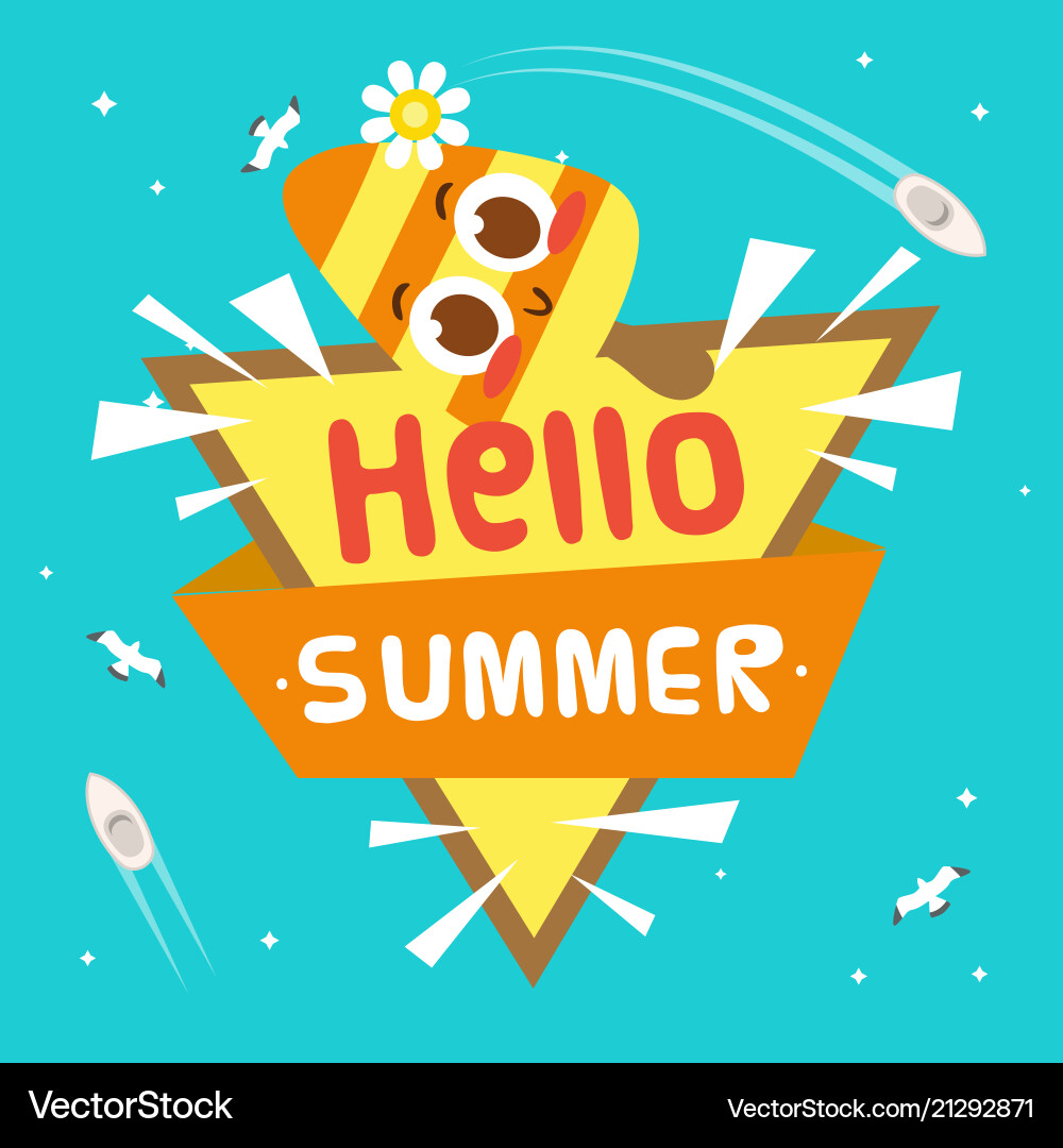 Hallo Sommerband Eis Dreieck Hintergrund Hallo Sommerband Eis Dreieck Hintergrund vektorbild