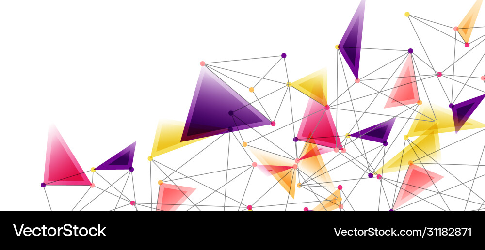 Line points connections triangular technology Line points connections triangular technology vector image