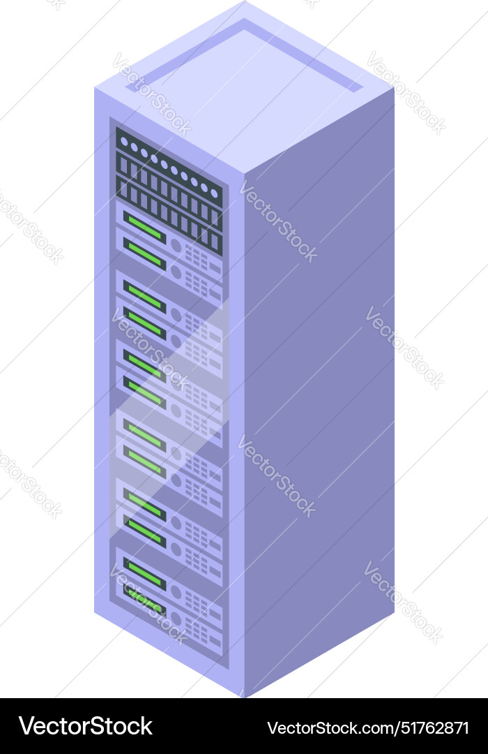 Mainframe server unit hosting cloud computing Mainframe server unit hosting cloud computing vector image