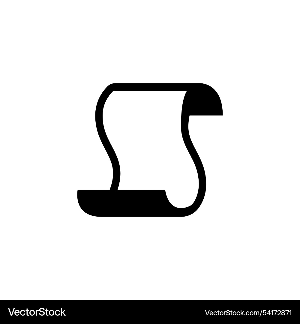 Modern black scroll icon for web and mobile apps Modern black scroll icon for web and mobile apps vector image