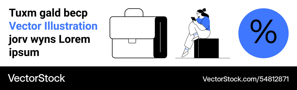 Modern business elements with person using Modern business elements with person using vector image